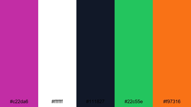 clean interface punch byzantine color palette with hex codes