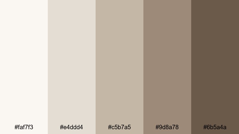 clean interface taupe taupe color palette with hex codes