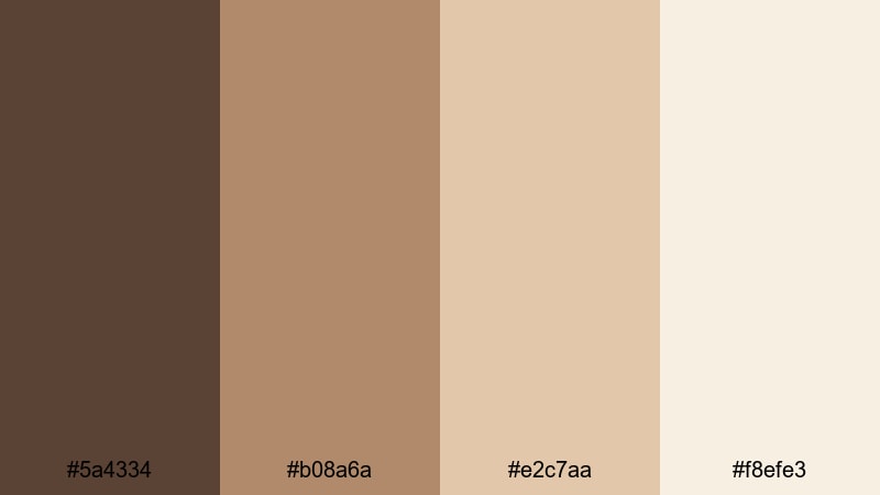 clean latte interface dark brown color palette with hex codes