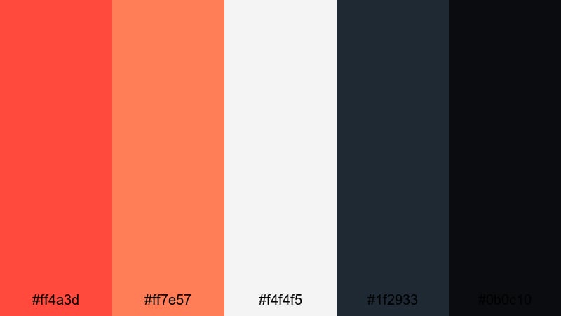 clean lava accent lava color palette with hex codes