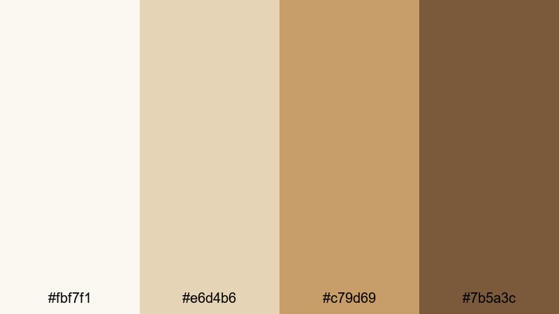 clean oatmilk interface pale brown color palette with hex codes