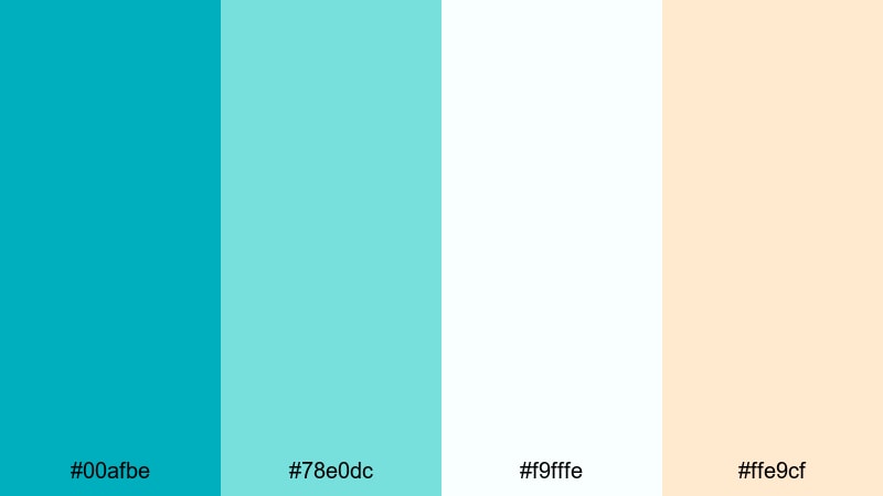 clean poolside grid aquarium color palette with hex codes
