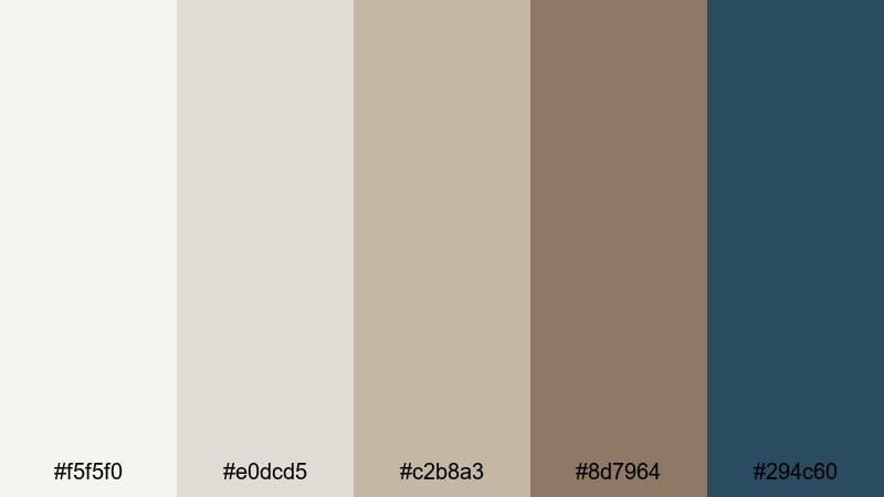 clean sandbar neutrals summer color palette with hex codes