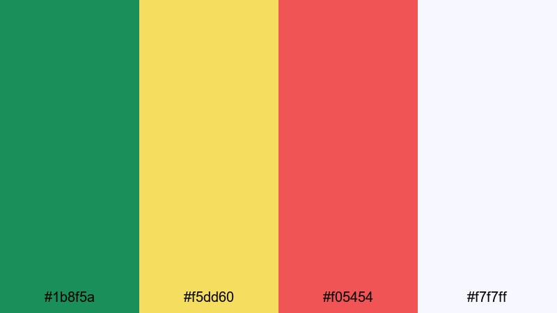 clean signal blocks green yellow red color palette with hex codes