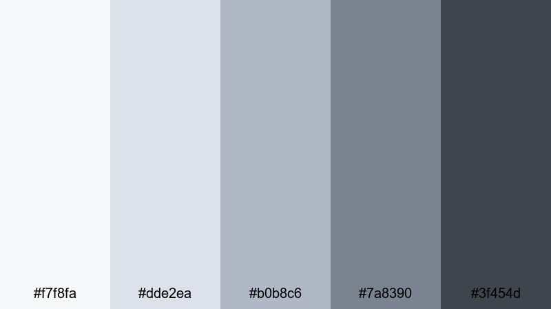 clean slate branding blue gray color palette with hex codes