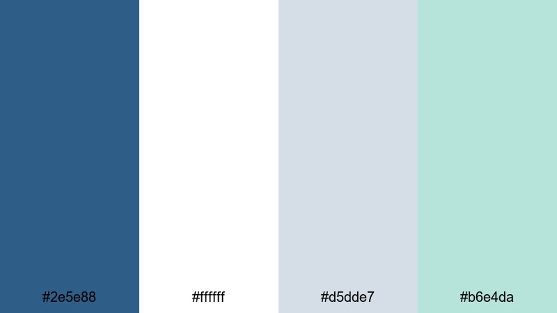clean studio denim denim blue color palette with hex codes