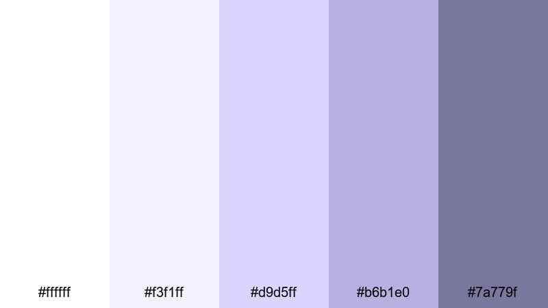 clean studio lilac lavender color palette with hex codes