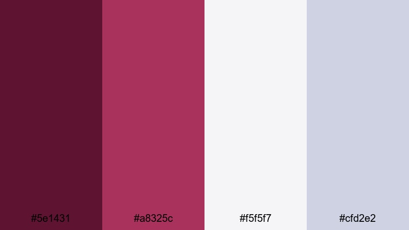 clean studio maroon maroon color palette with hex codes