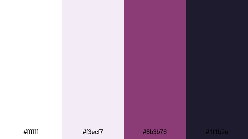 clean studio plum purple plum color palette with hex codes