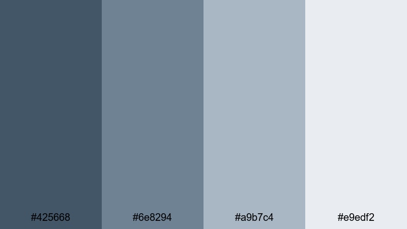 clean tech interface gray blue color palette with hex codes