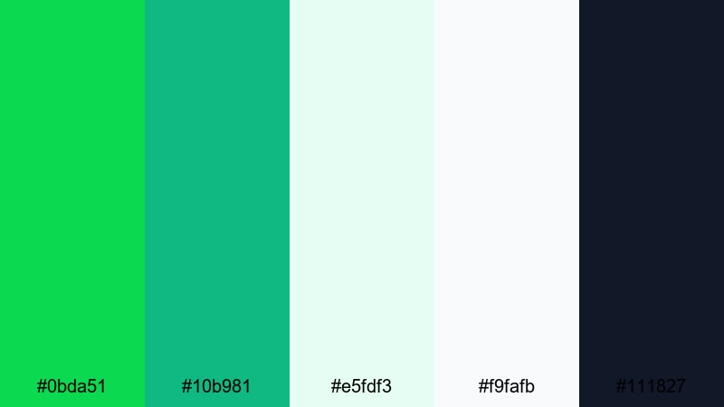 clean ui malachite malachite color palette with hex codes