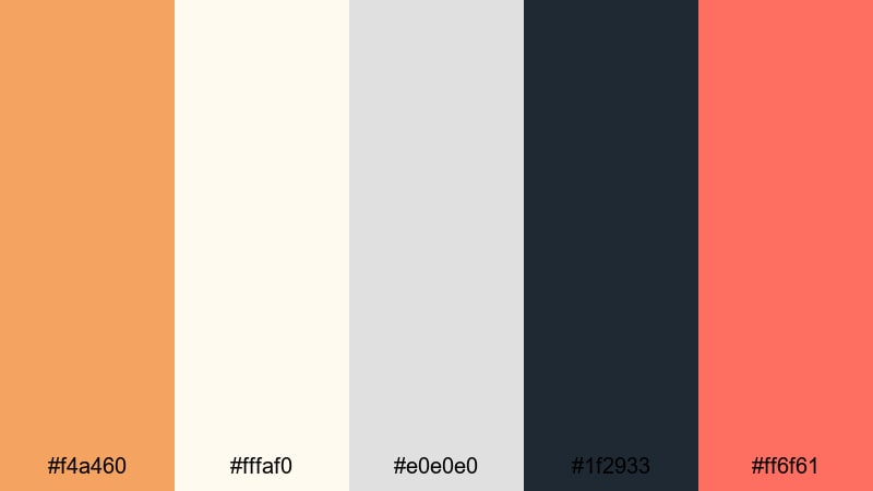 clean ui sand sandy brown color palette with hex codes