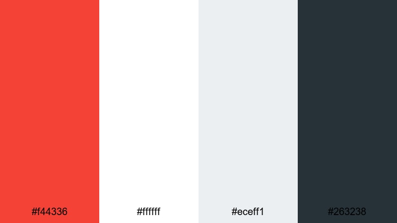 clean ui scarlet accent scarlet color palette with hex codes