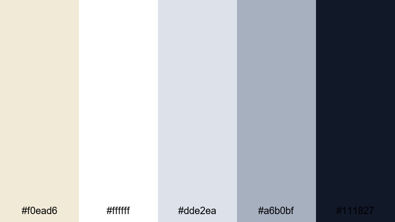 clean workspace frame eggshell color palette with hex codes