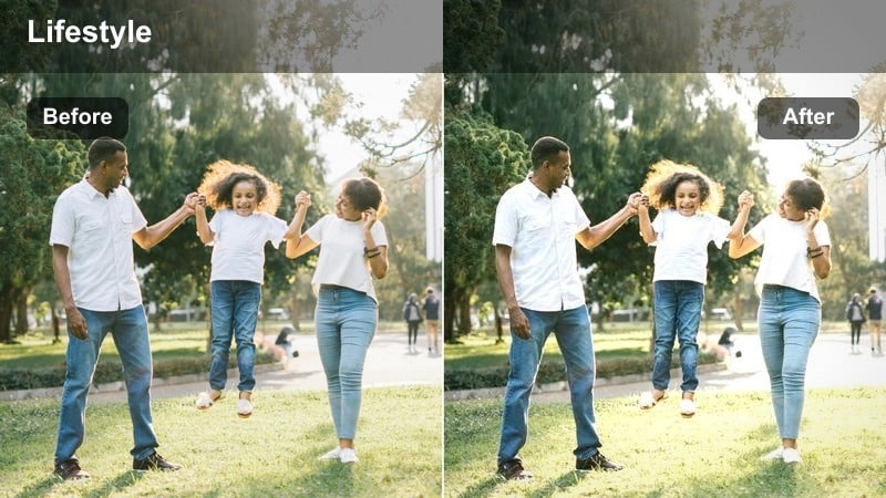 Wide shot of a tidy home office desk setup being showcased in a vlog.