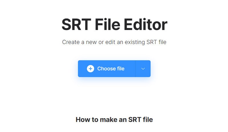 clideo srt file editor