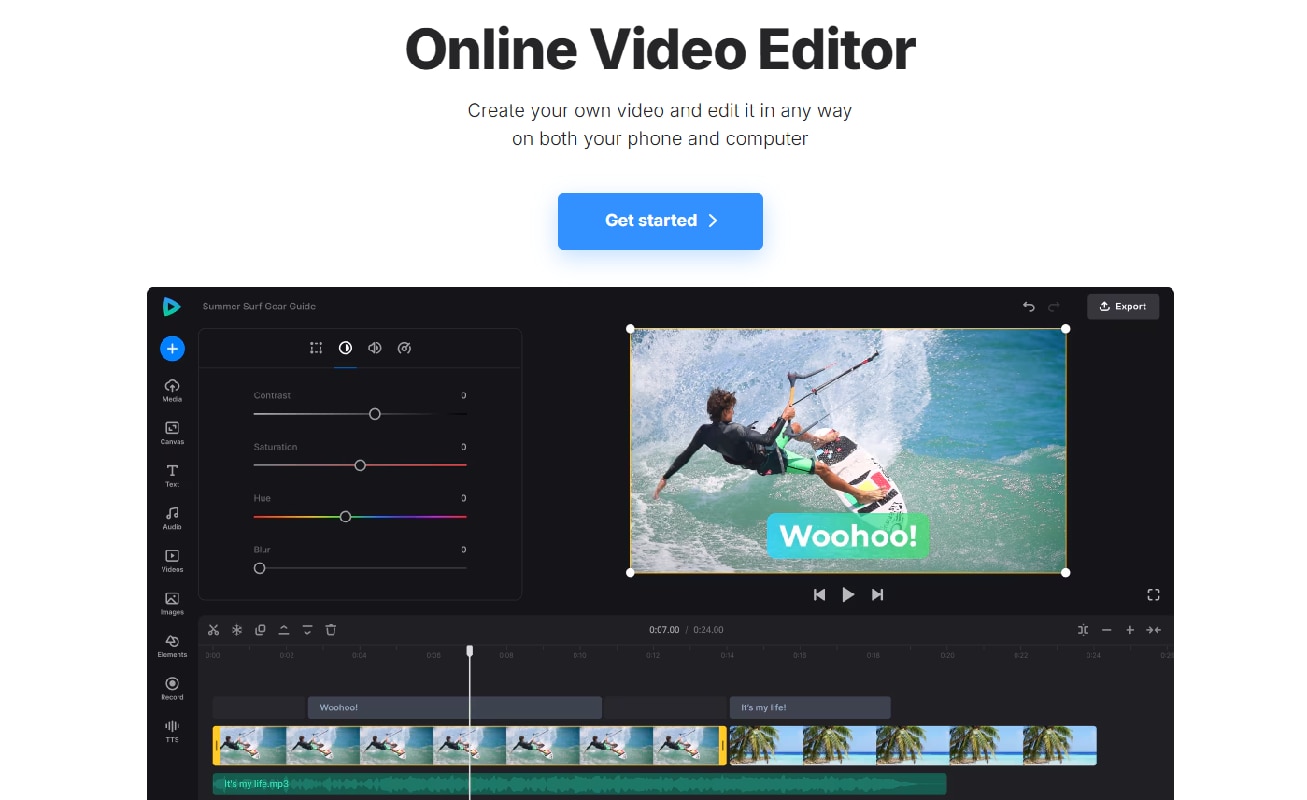 clideo online video editor