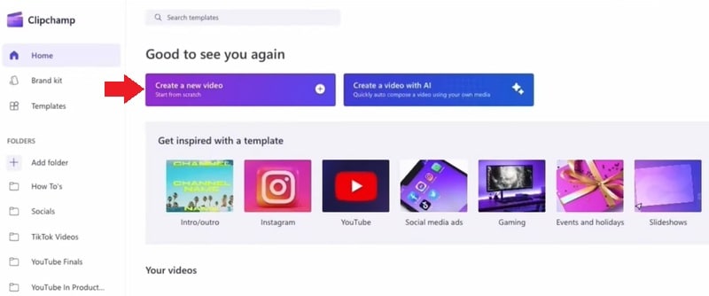 create a new video