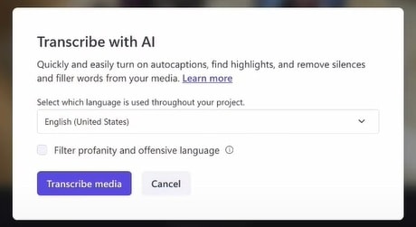 select the video language