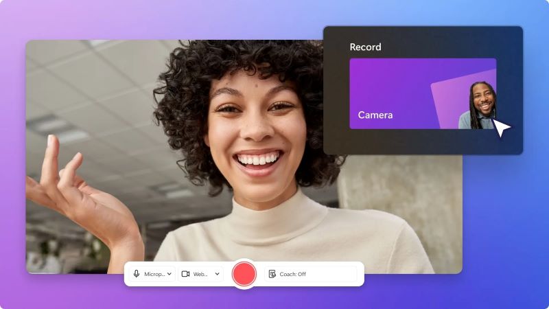 screen record in clipchamp