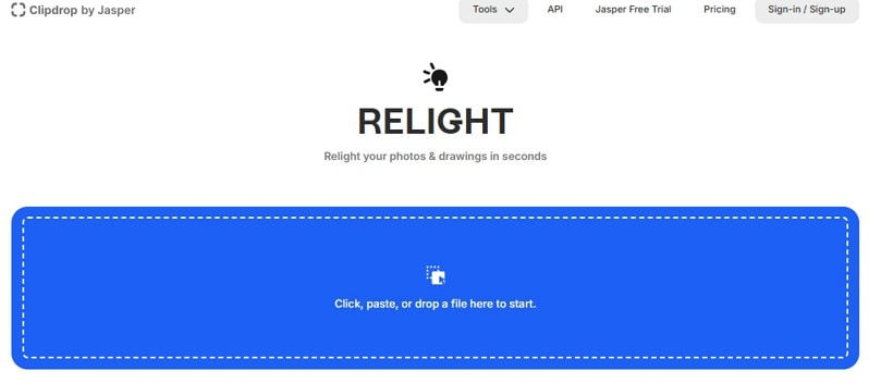 clipdrop relight webpage