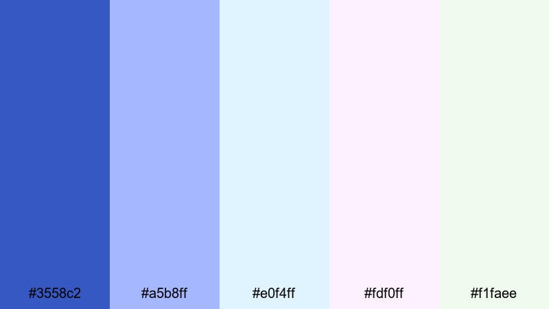 cloud drift serenity persian blue color palette with hex codes