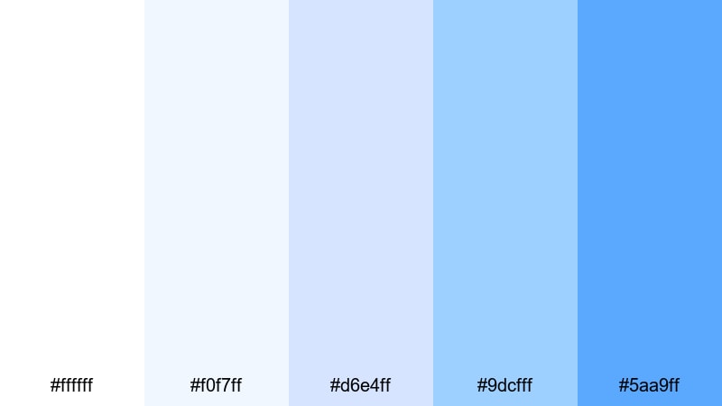 cloud drift skyline white blue color palette with hex codes