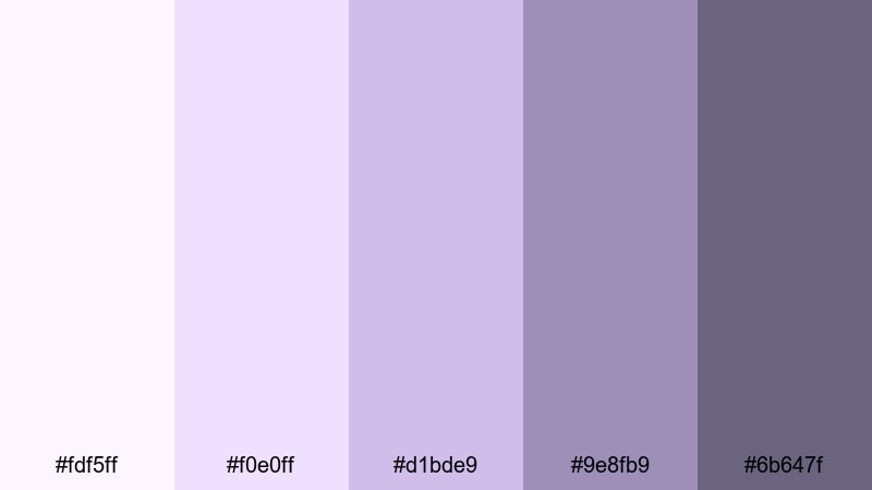 cloudberry bubble stream purple gray color palette with hex codes