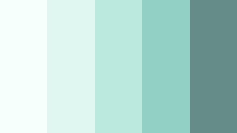 cloudlight mint whisper frosted mint color palette with hex codes