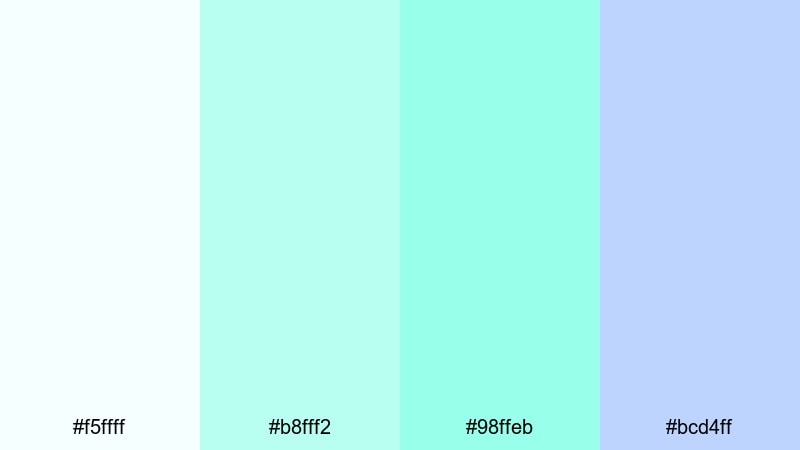 cloudlight study vibes mint green mint color palette with hex codes