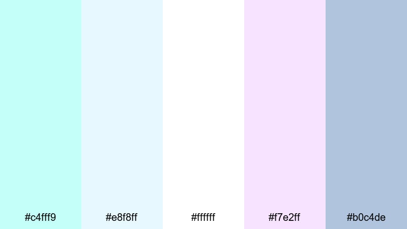 cloudsoft mint dream mint color palette with hex codes