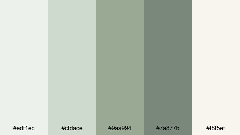 cloudsoft sage blend gray green color palette with hex codes