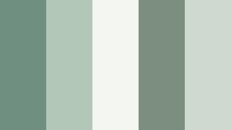 cloudy garden walk muted jade green color palette with hex codes