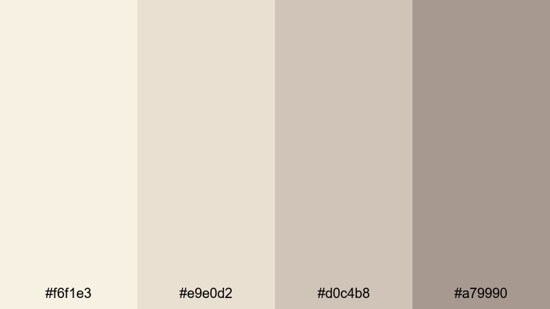 cloudy lace afternoon cream ivory color palette with hex codes