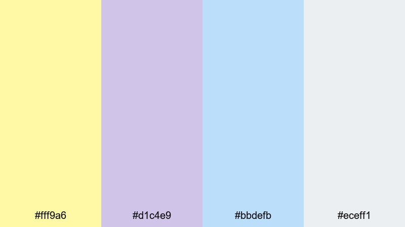 cloudy lemon skies lemon color palette with hex codes