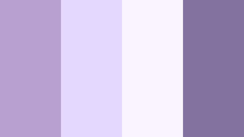 cloudy lilac daydream dusty violet color palette with hex codes