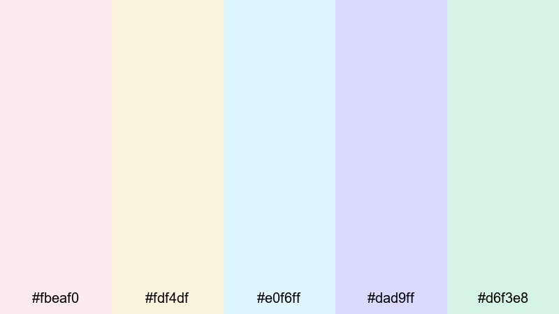 cloudy morning service easter color palette with hex codes