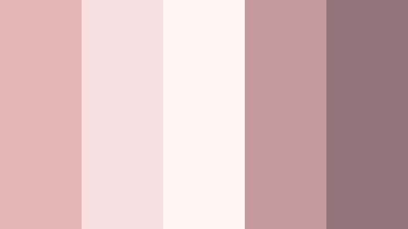 cloudy rose morning faded rose color palette with hex codes