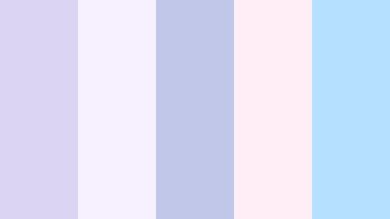 cloudy studio glow lavender mist color palette with hex codes