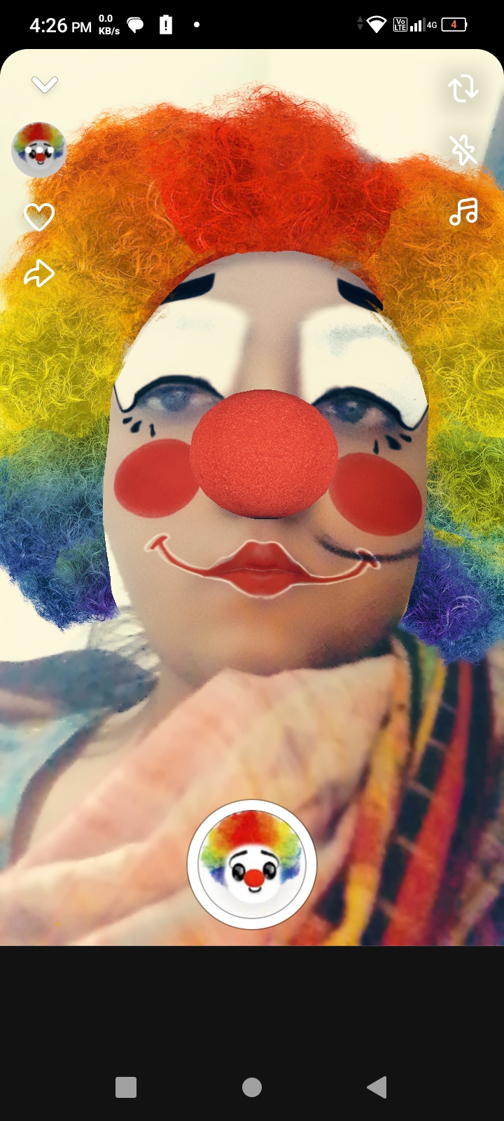 clown filter look