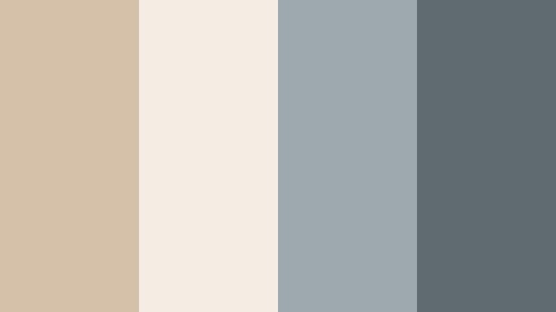 coastal driftwood calm soft sand beige color palette with hex codes