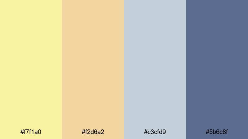 coastal dune sunshine citrine color palette with hex codes