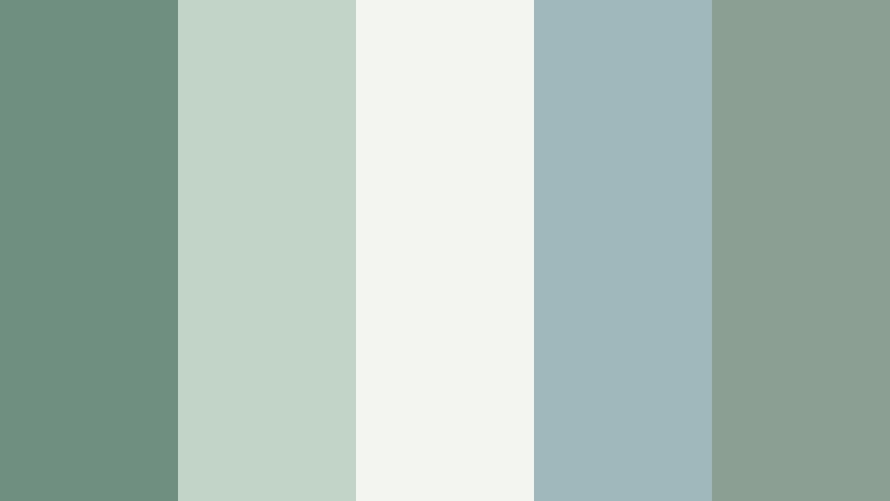 coastal dunes daybreak muted jade green color palette with hex codes