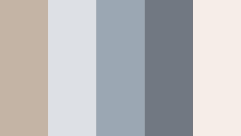 coastal fog drift seashore taupe color palette with hex codes