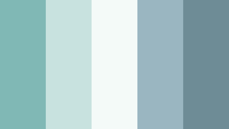 coastal mist morning muted aqua color palette with hex codes