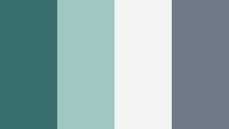 coastal morning mist murky teal color palette with hex codes