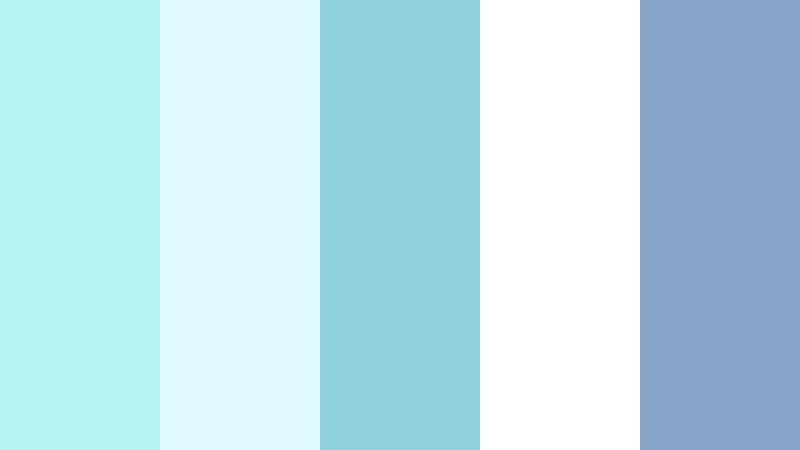 coastal morning mist pale aqua color palette with hex codes