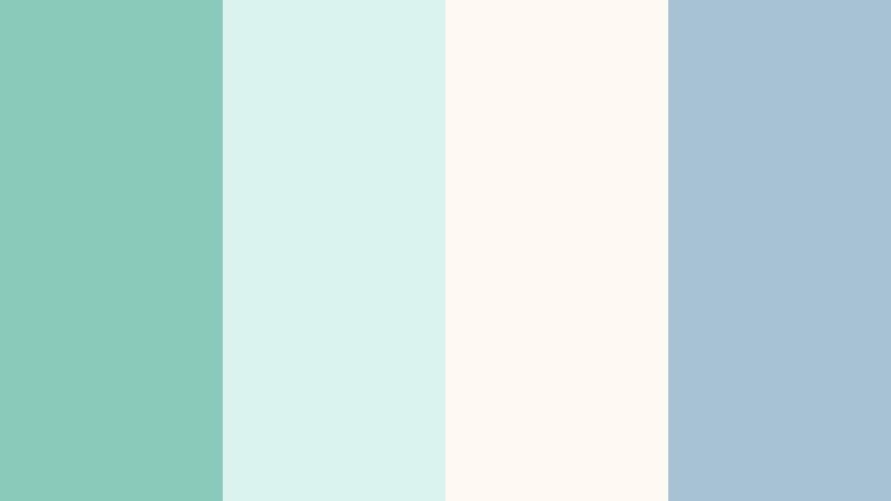 coastal porch breeze sea glass green color palette with hex codes