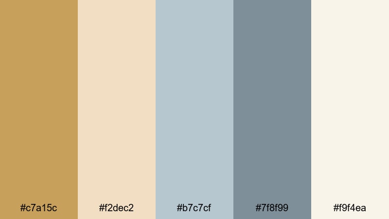 coastal sand path ochre color palette with hex codes