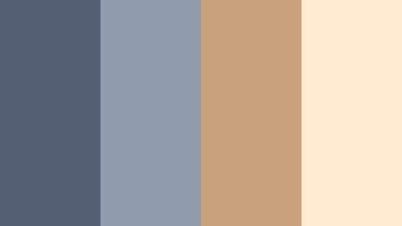 coffee shop corner cool slate blue color palette with hex codes